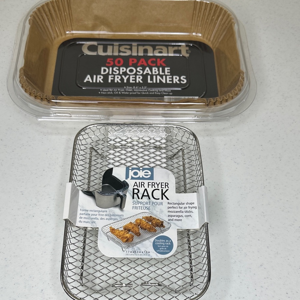Cuisinart Brown Disposable Air Fryer Liners with Joie Air Fryer Rack